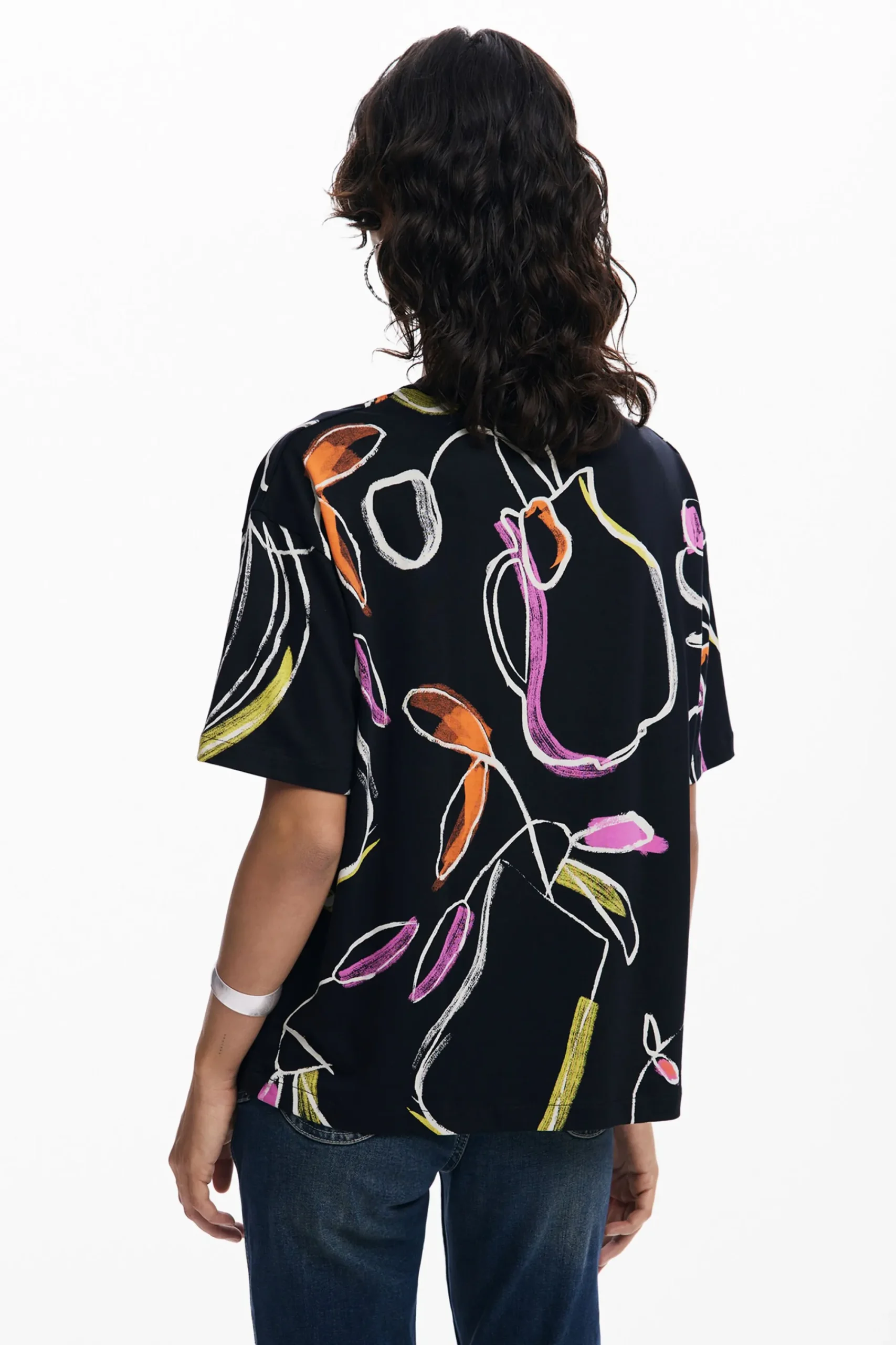 Camisas E Blusas|T-shirts<Desigual Camiseta artística
