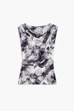 Camisas E Blusas|T-shirts<Desigual Camiseta assimétrica com flores