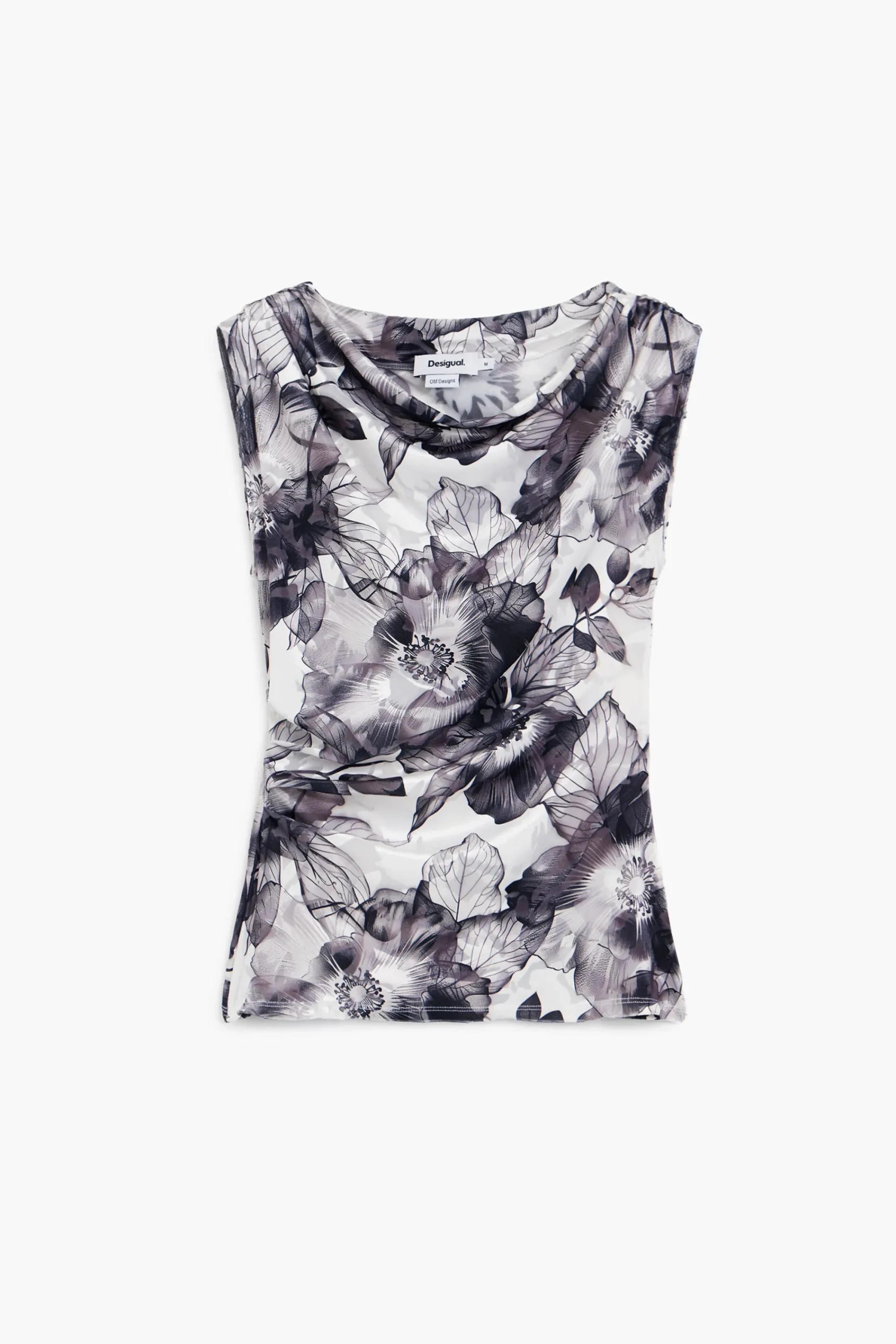 Camisas E Blusas|T-shirts<Desigual Camiseta assimétrica com flores