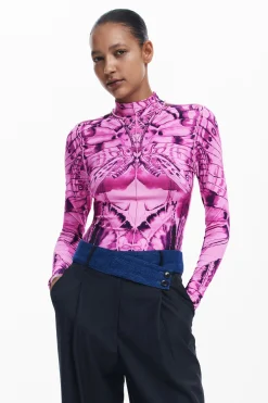 Camisas E Blusas|T-shirts<Desigual Camiseta borboleta