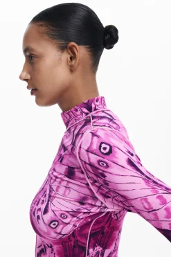 Camisas E Blusas|T-shirts<Desigual Camiseta borboleta