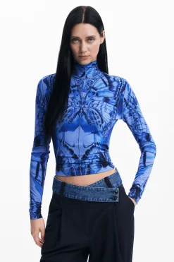 Camisas E Blusas|T-shirts<Desigual Camiseta borboleta