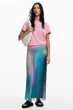 Camisas E Blusas|T-shirts<Desigual Camiseta brilhante