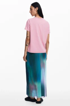 Camisas E Blusas|T-shirts<Desigual Camiseta brilhante