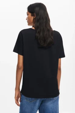 Camisas E Blusas|T-shirts<Desigual Camiseta com decote em V e estampa de flor