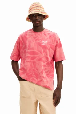 T-shirts<Desigual Camiseta com efeito difuminado estampada