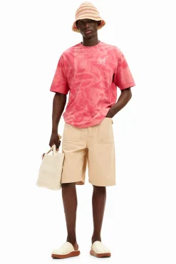 T-shirts<Desigual Camiseta com efeito difuminado estampada