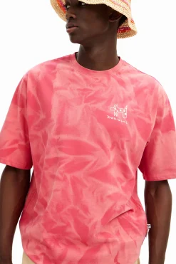 T-shirts<Desigual Camiseta com efeito difuminado estampada