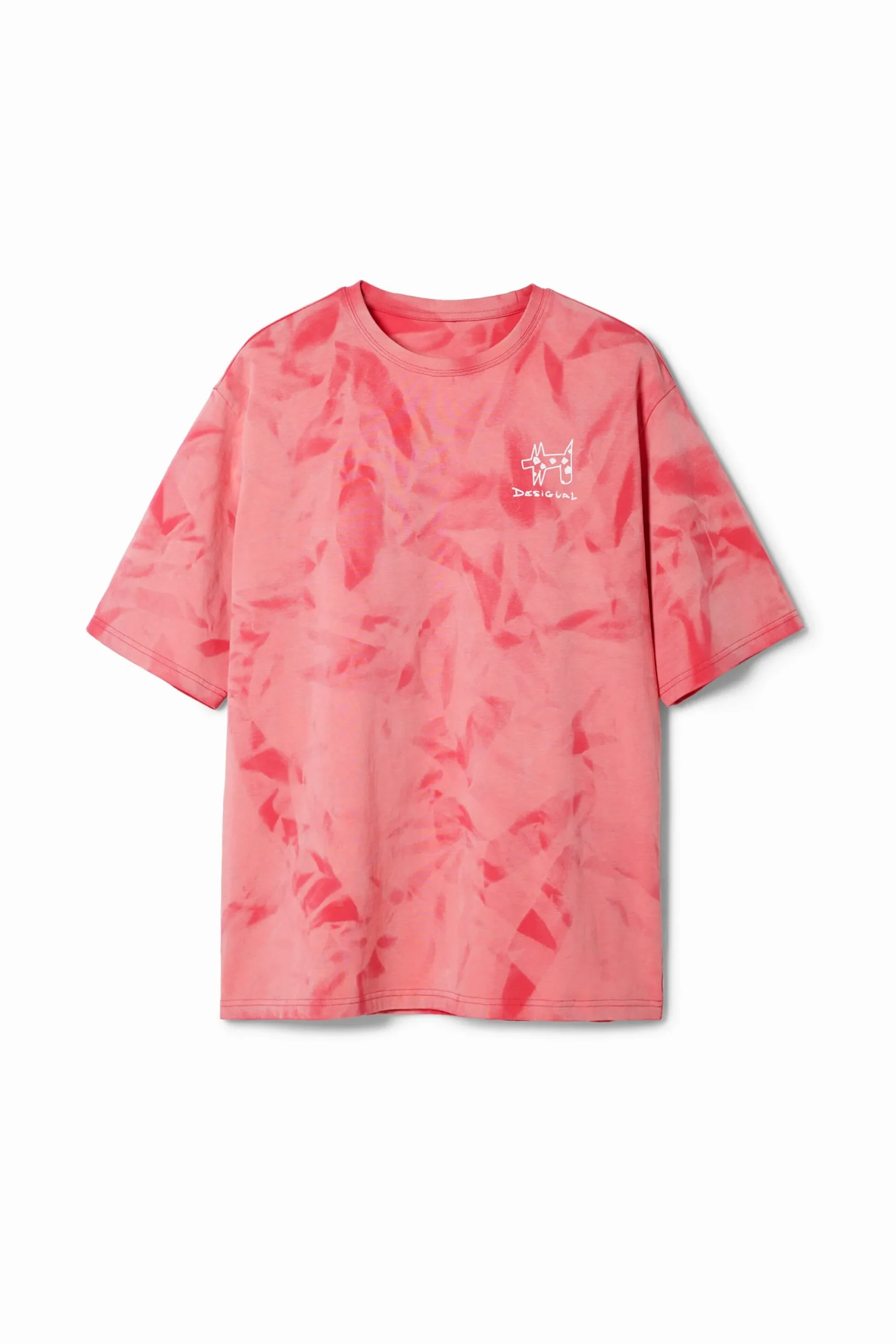 T-shirts<Desigual Camiseta com efeito difuminado estampada