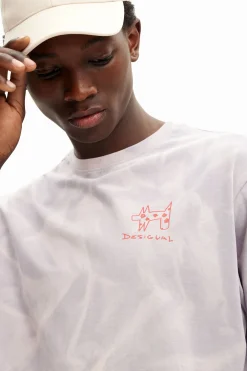 T-shirts<Desigual Camiseta com efeito difuminado estampada
