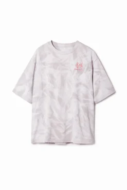 T-shirts<Desigual Camiseta com efeito difuminado estampada