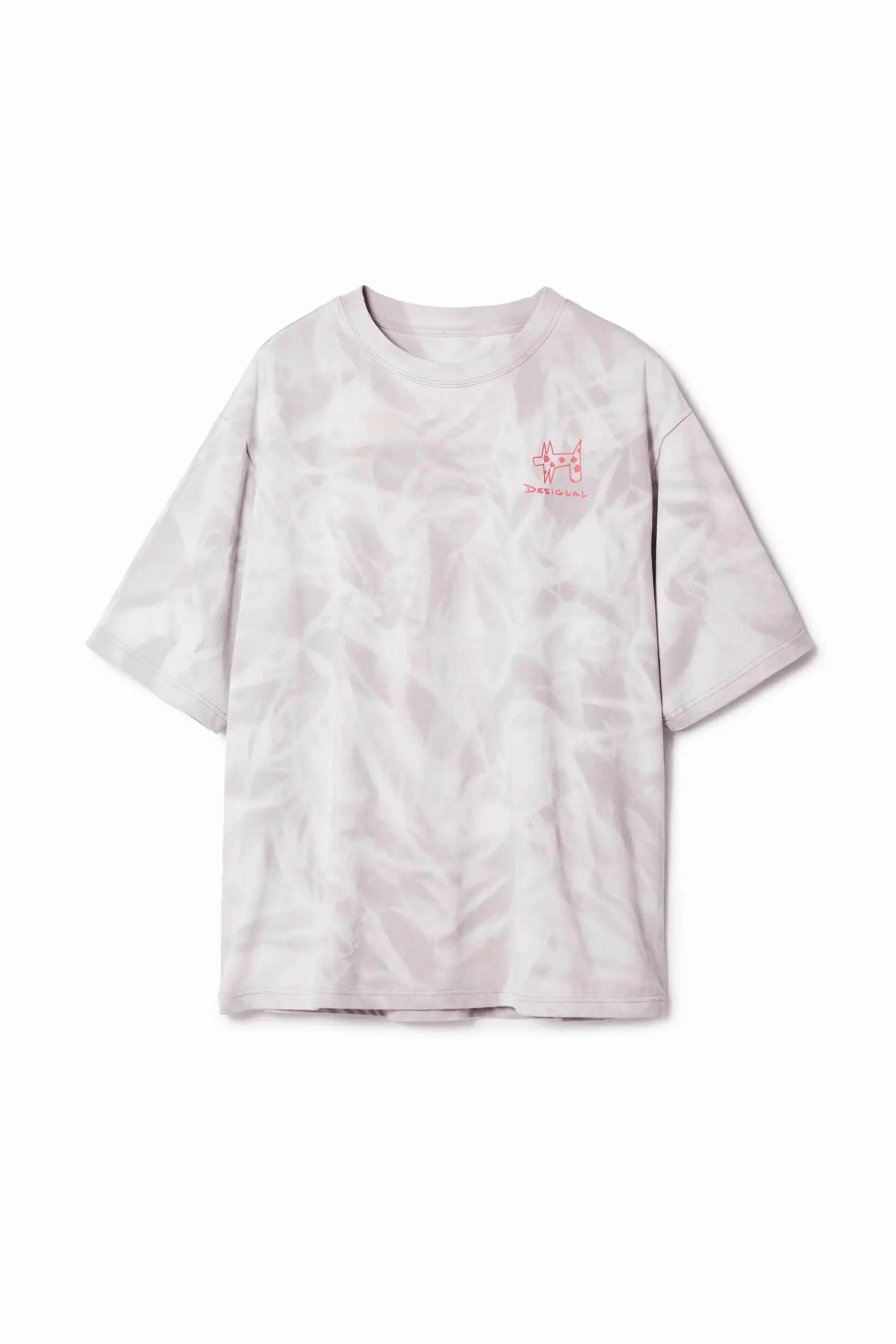 T-shirts<Desigual Camiseta com efeito difuminado estampada