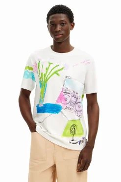 T-shirts<Desigual Camiseta com estampa de desenhos