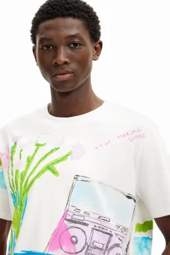 T-shirts<Desigual Camiseta com estampa de desenhos