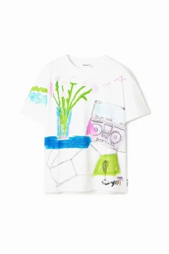 T-shirts<Desigual Camiseta com estampa de desenhos