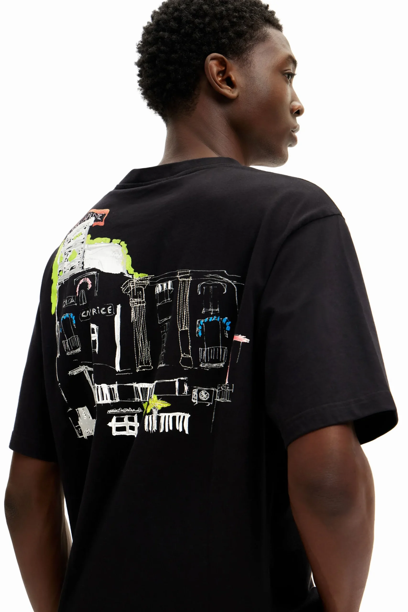 T-shirts<Desigual Camiseta com ilustrações