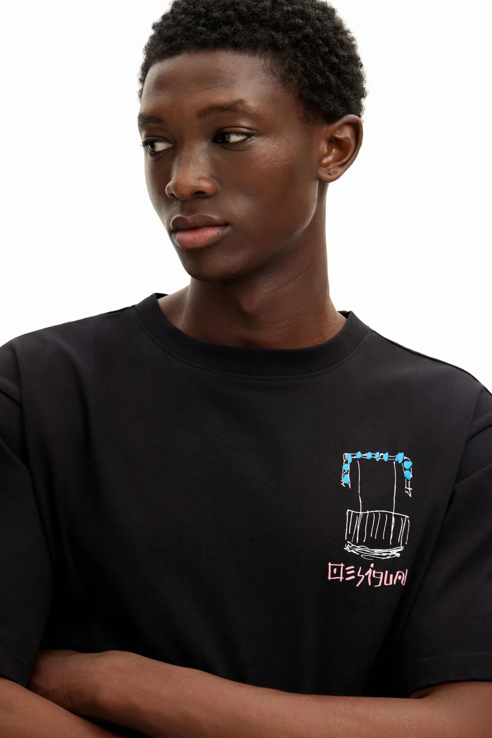 T-shirts<Desigual Camiseta com ilustrações