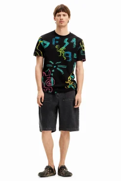 T-shirts<Desigual Camiseta com ilustrações