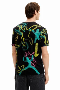 T-shirts<Desigual Camiseta com ilustrações
