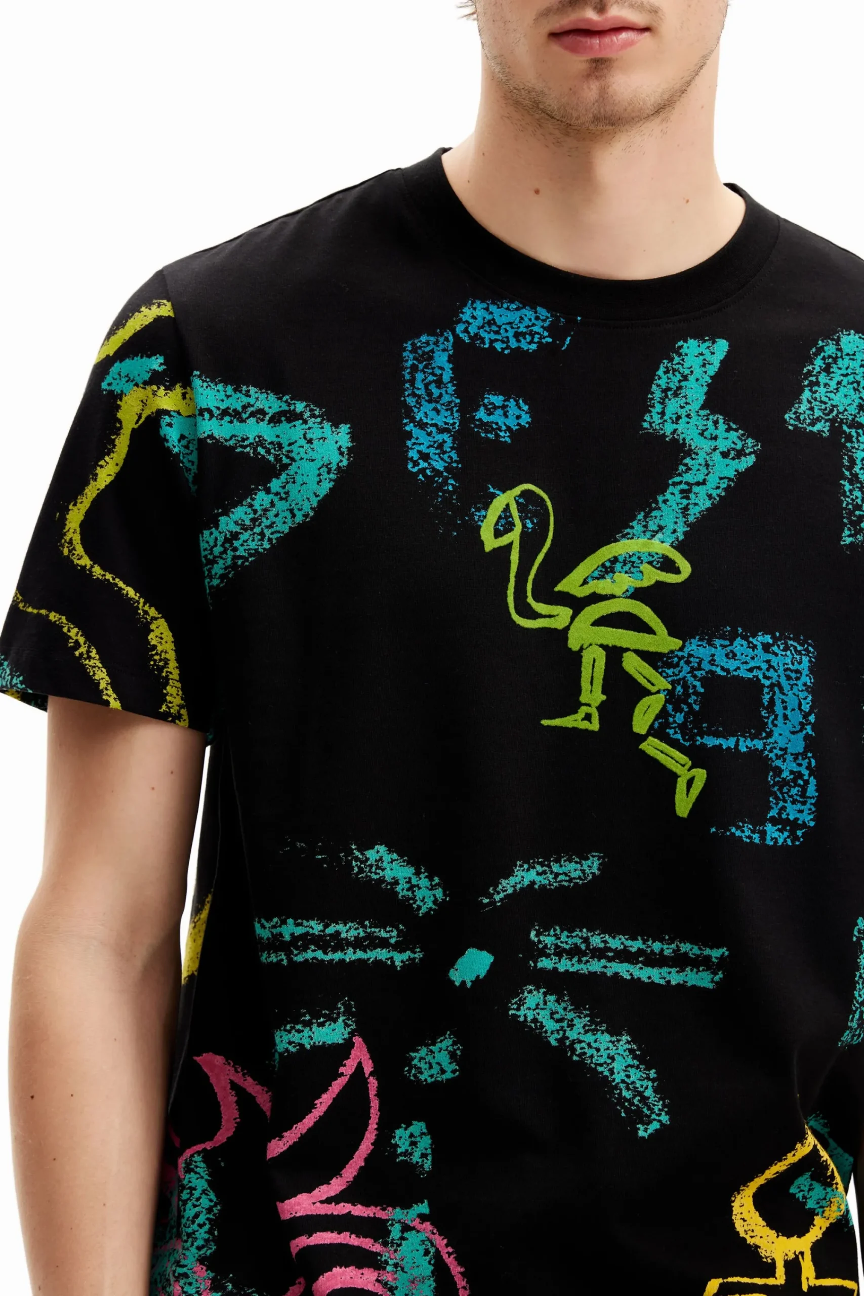 T-shirts<Desigual Camiseta com ilustrações