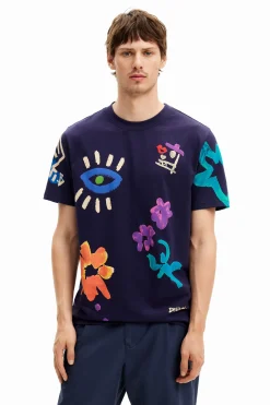 T-shirts<Desigual Camiseta com ilustrações