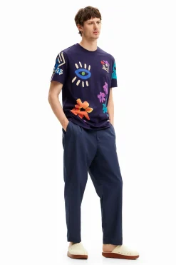 T-shirts<Desigual Camiseta com ilustrações