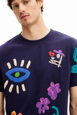 T-shirts<Desigual Camiseta com ilustrações