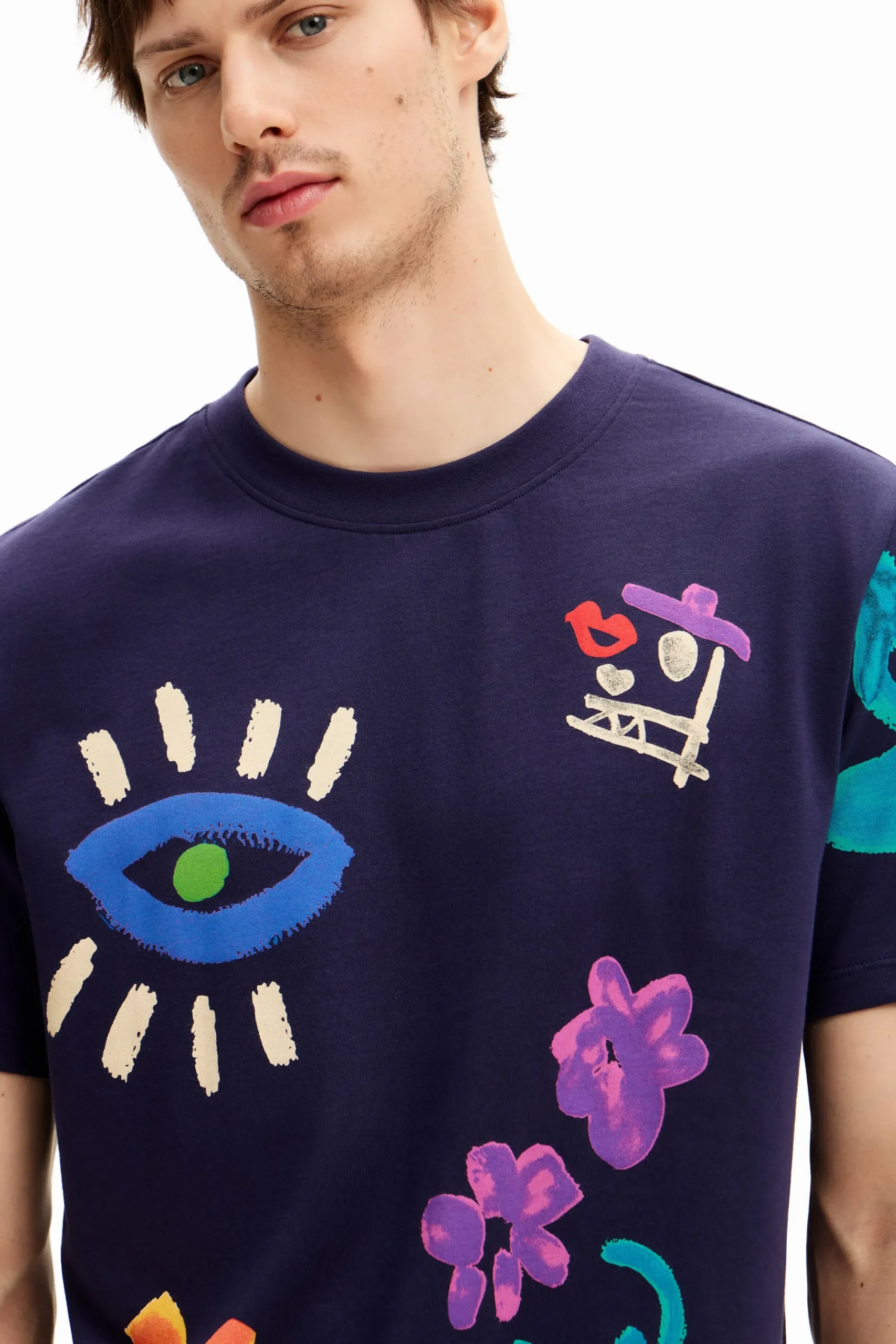 T-shirts<Desigual Camiseta com ilustrações