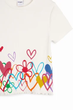 T-shirts E Camisas<Desigual Camiseta com ilustrações de corações