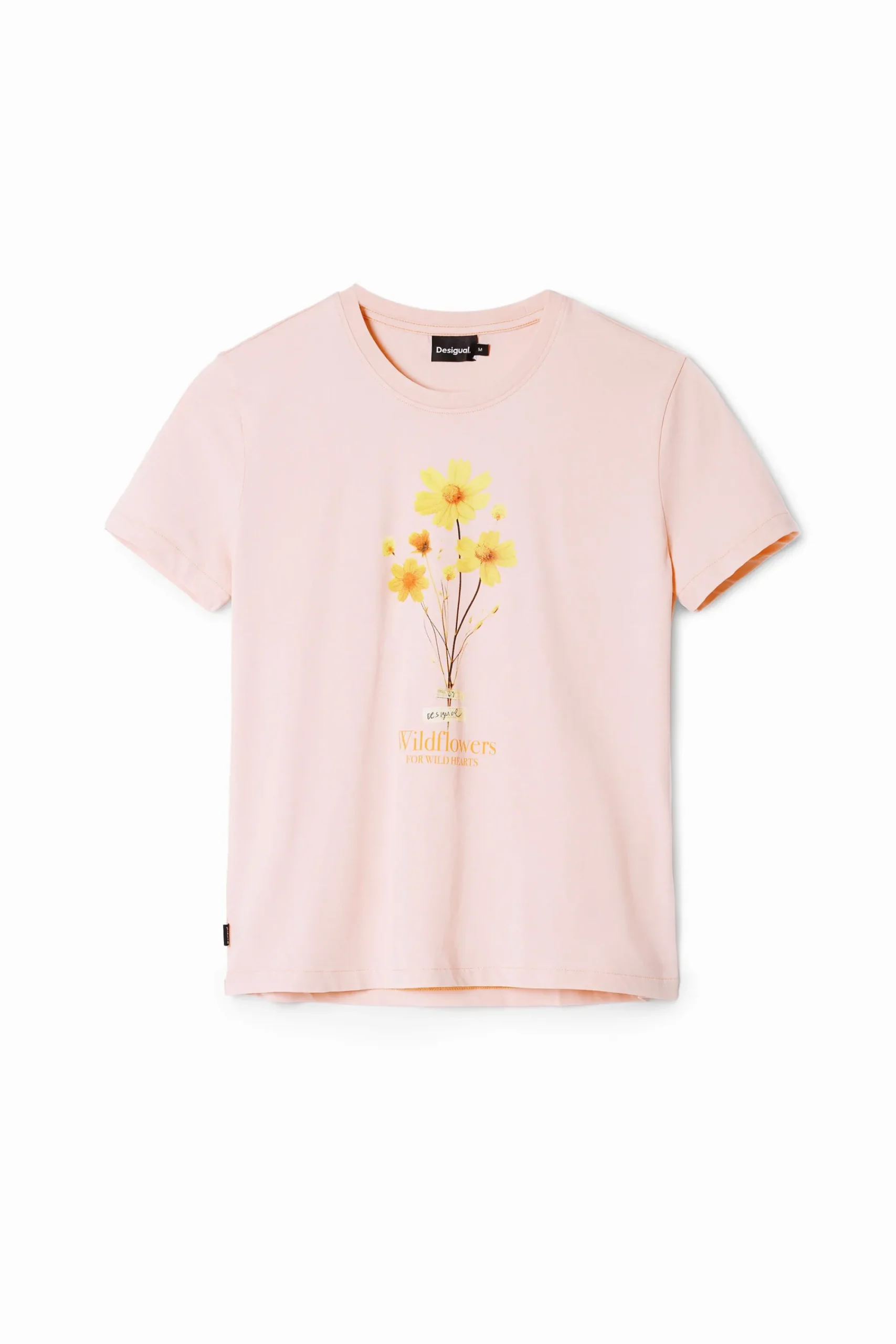 Camisas E Blusas|T-shirts<Desigual Camiseta com ilustração de margarida