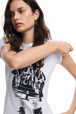 Camisas E Blusas|T-shirts<Desigual Camiseta com ilustração M. Christian Lacroix