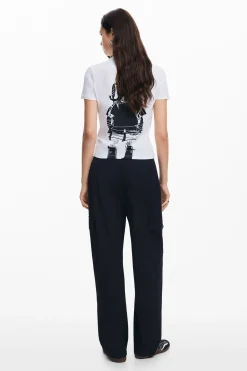 Camisas E Blusas|T-shirts<Desigual Camiseta com ilustração M. Christian Lacroix