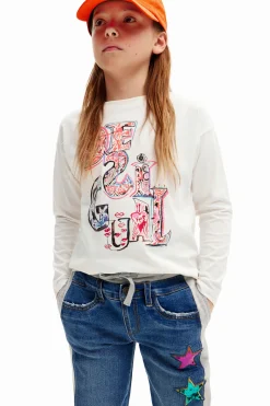 T-shirts E Camisas<Desigual Camiseta com logotipo