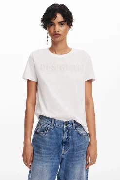Camisas E Blusas|T-shirts<Desigual Camiseta com logotipo