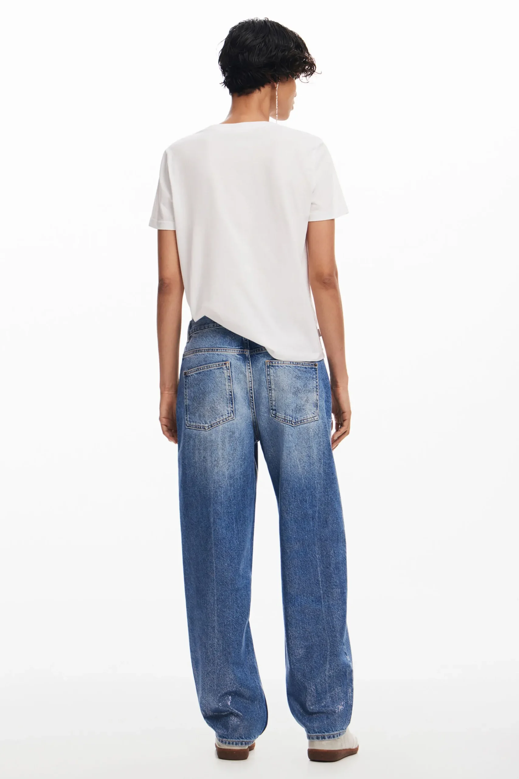 Camisas E Blusas|T-shirts<Desigual Camiseta com logotipo