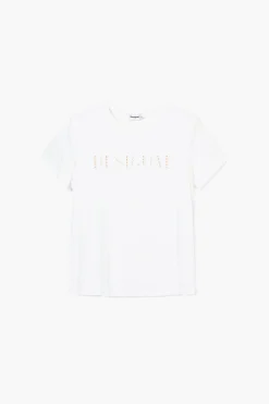 Camisas E Blusas|T-shirts<Desigual Camiseta com logotipo