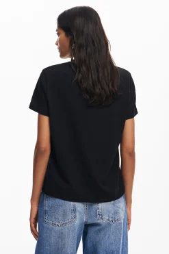 Camisas E Blusas|T-shirts<Desigual Camiseta com logotipo