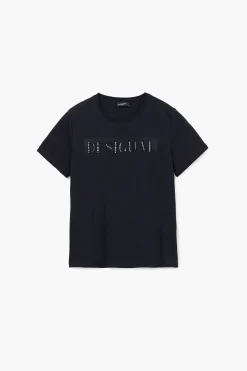 Camisas E Blusas|T-shirts<Desigual Camiseta com logotipo