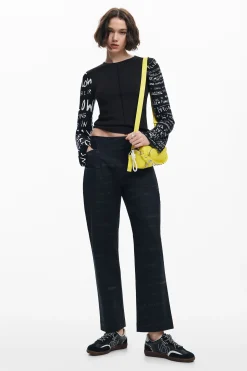 Camisas E Blusas|T-shirts<Desigual Camiseta com mangas estampadas