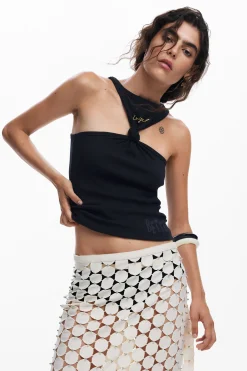 Camisas E Blusas|T-shirts<Desigual Camiseta com nó