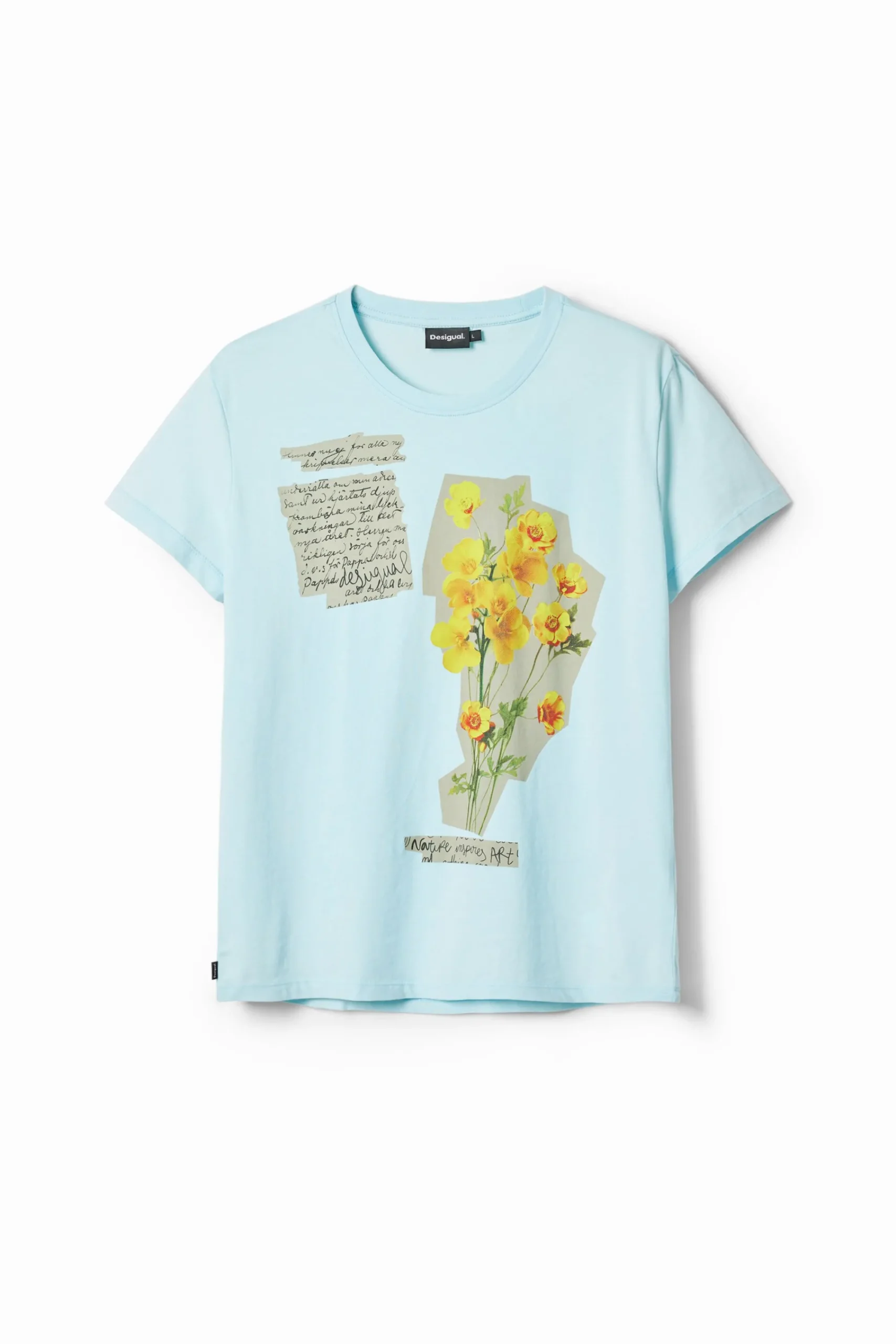 Camisas E Blusas|T-shirts<Desigual Camiseta com patches de flores