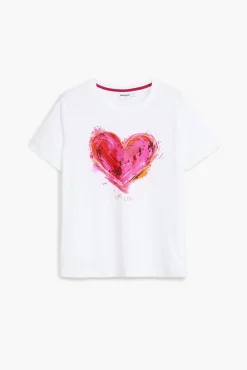 Camisas E Blusas|T-shirts<Desigual Camiseta coração