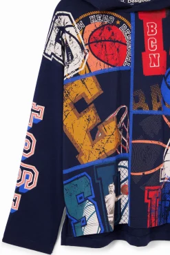T-shirts E Camisas<Desigual Camiseta de basquete com capuz