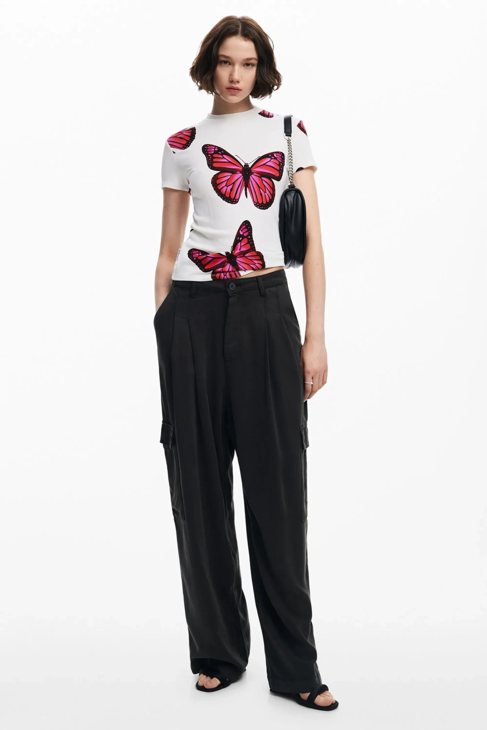 Roupa De Malha|Camisas E Blusas<Desigual Camiseta de borboletas