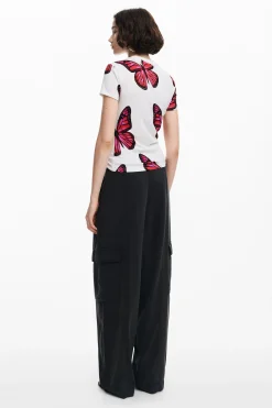 Roupa De Malha|Camisas E Blusas<Desigual Camiseta de borboletas