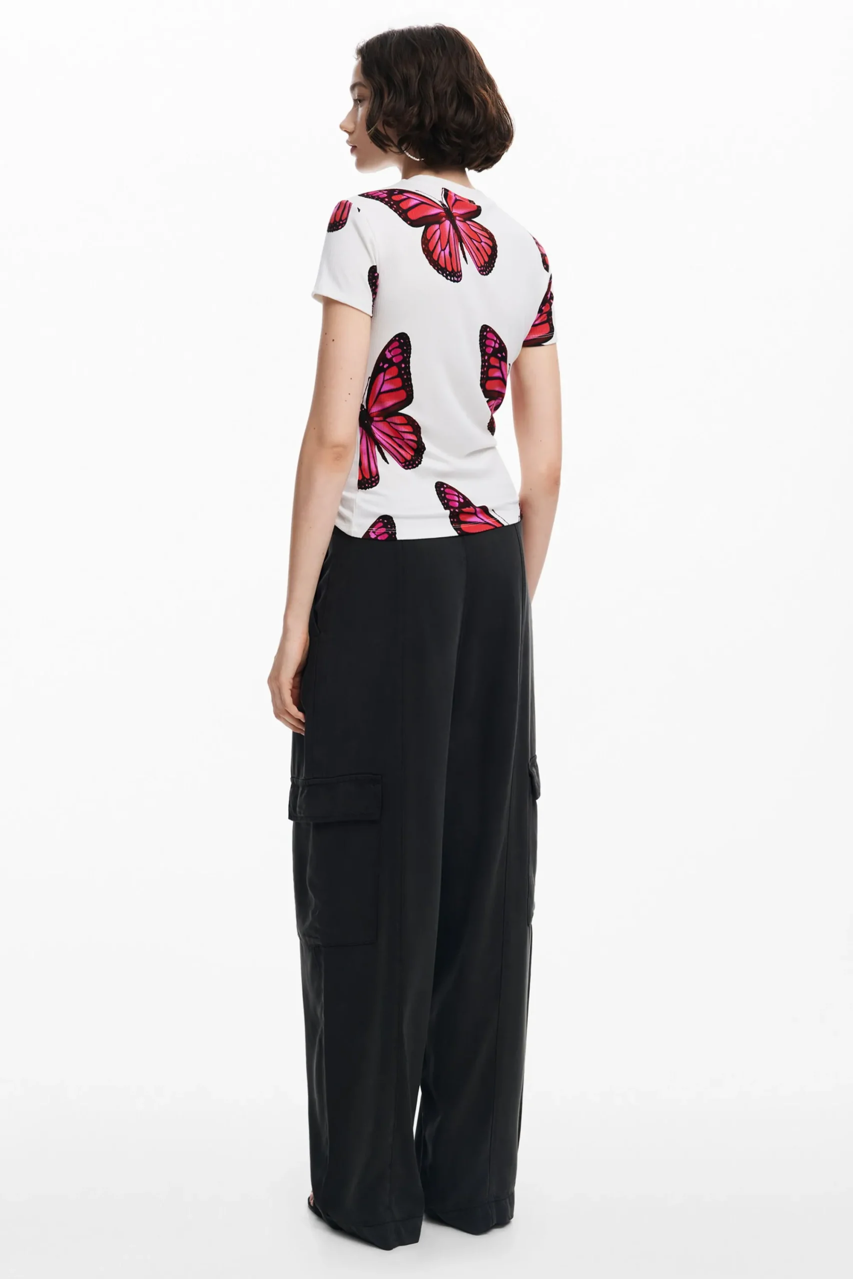 Roupa De Malha|Camisas E Blusas<Desigual Camiseta de borboletas