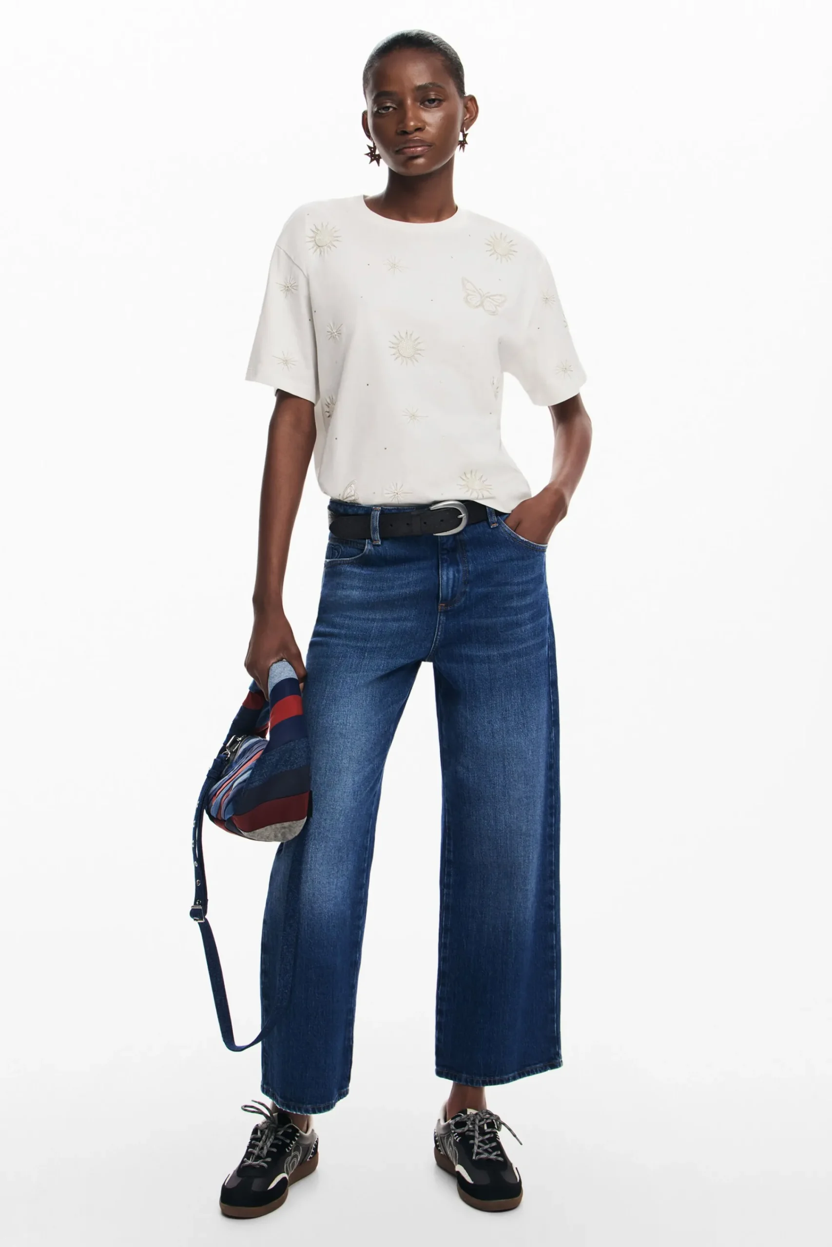 Camisas E Blusas|T-shirts<Desigual Camiseta de borboletas