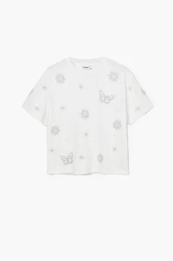 Camisas E Blusas|T-shirts<Desigual Camiseta de borboletas