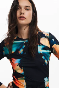 Camisas E Blusas|T-shirts<Desigual Camiseta de flores