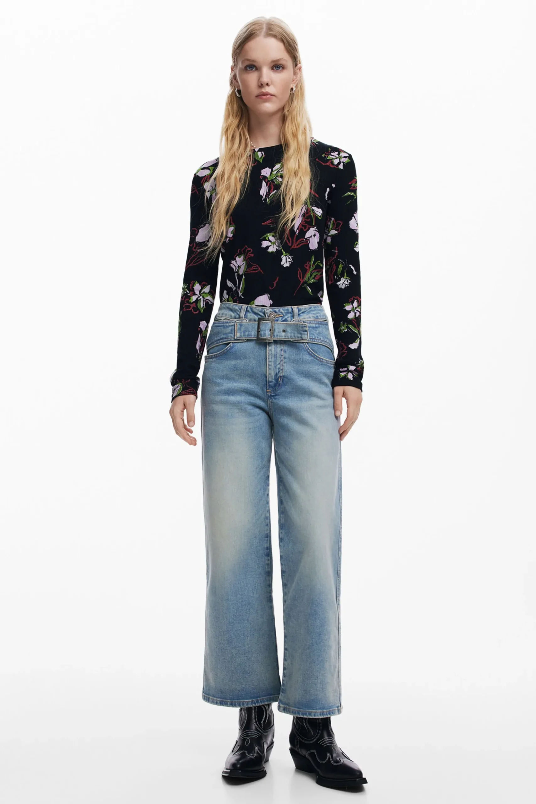 Camisas E Blusas|T-shirts<Desigual Camiseta de flores